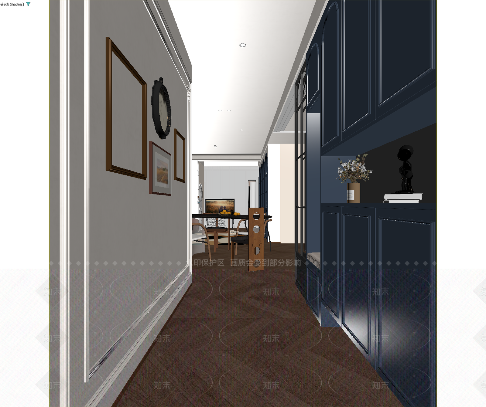 法式玄关3D模型下载【ID:1214948124】