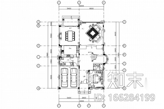 美式新古典别墅室内设计施工图（含实景照片）cad施工图下载【ID:166284199】