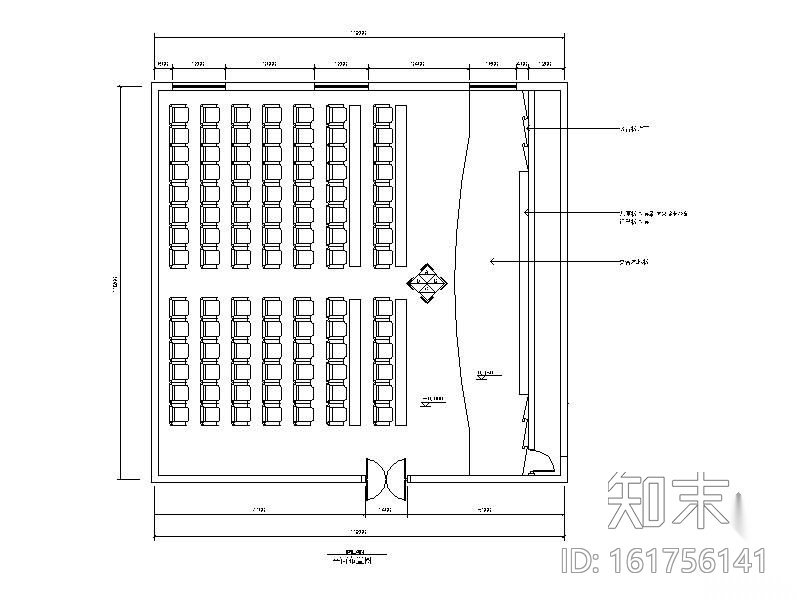 某公安局办公室会议厅装修图(含效果)cad施工图下载【ID:161756141】