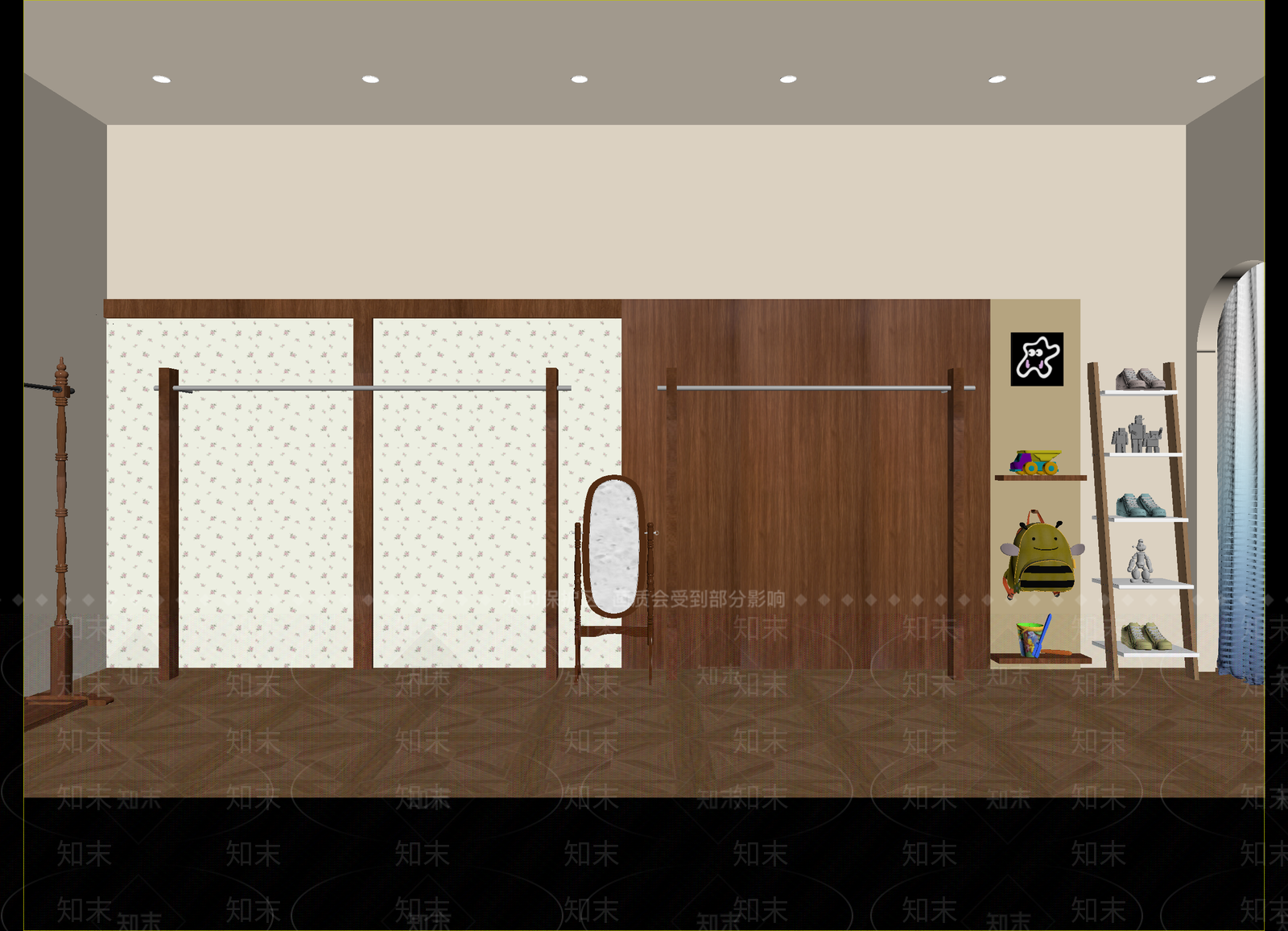 法式衣帽间3D模型下载【ID:1214684964】