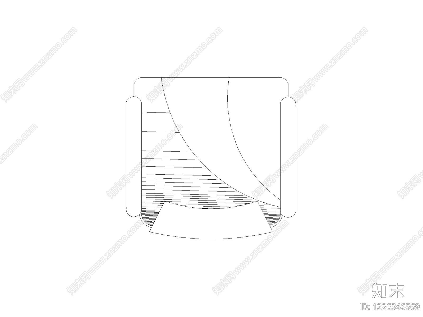 现代沙发CAD图纸