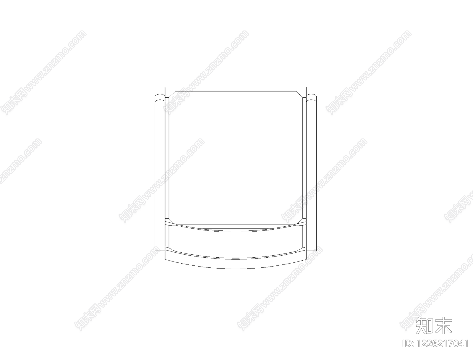 正反沙发组合cad施工图下载【ID:1226217041】