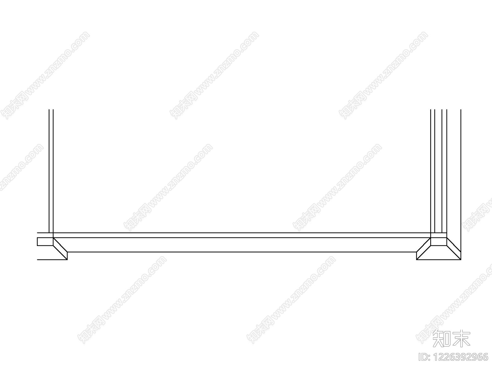 装饰线条cad施工图下载【ID:1226392966】