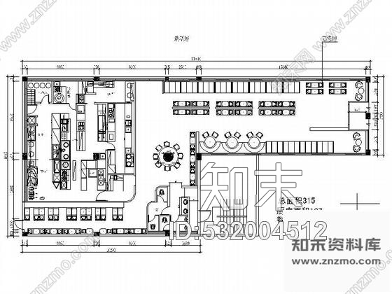 施工图唐山某中式快餐厅装修图cad施工图下载【ID:532004512】