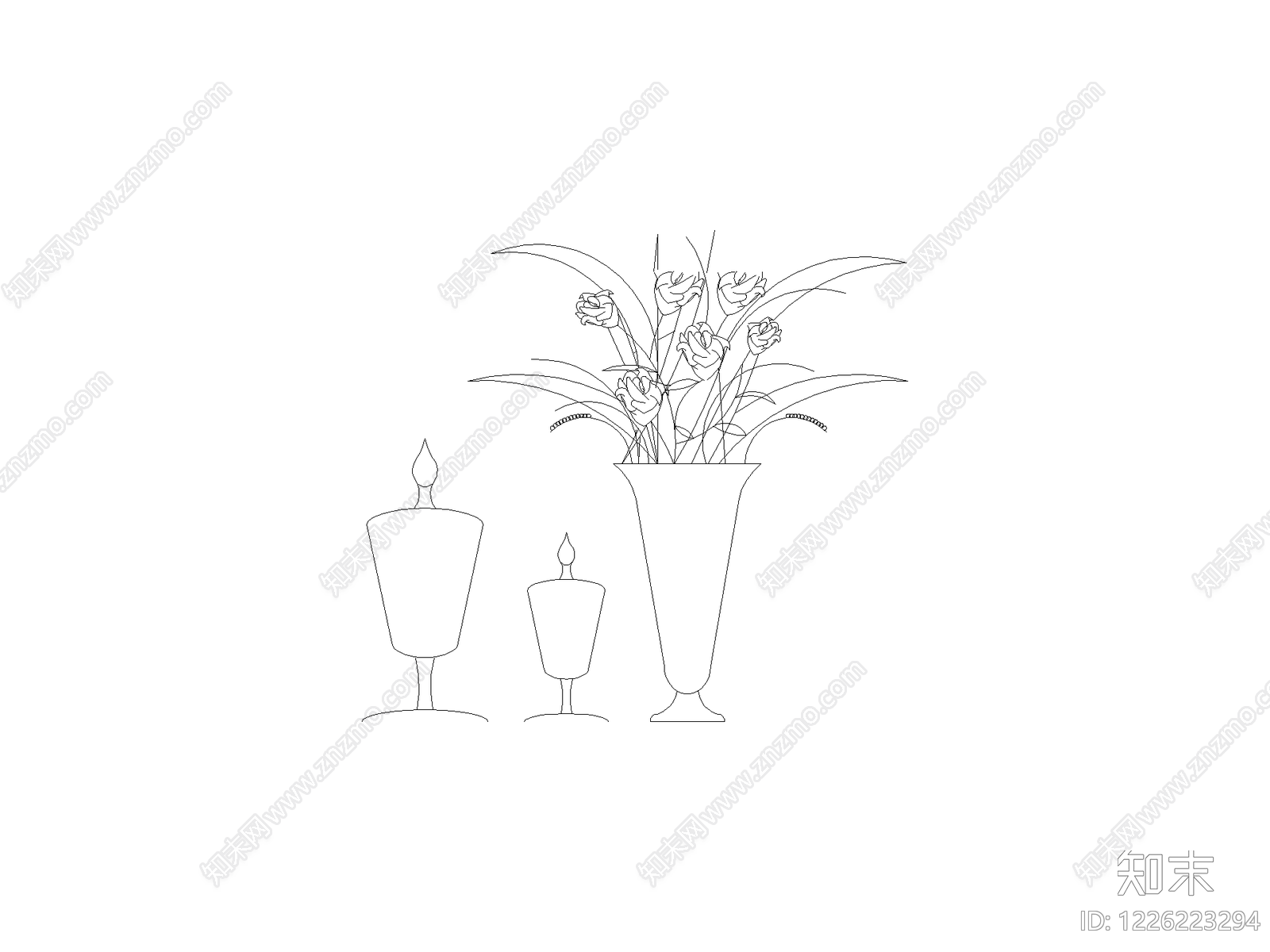 摆件cad施工图下载【ID:1226223294】
