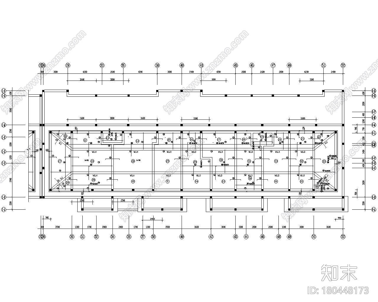 六层商住楼底框架结构设计施工图（CAD）cad施工图下载【ID:180448173】