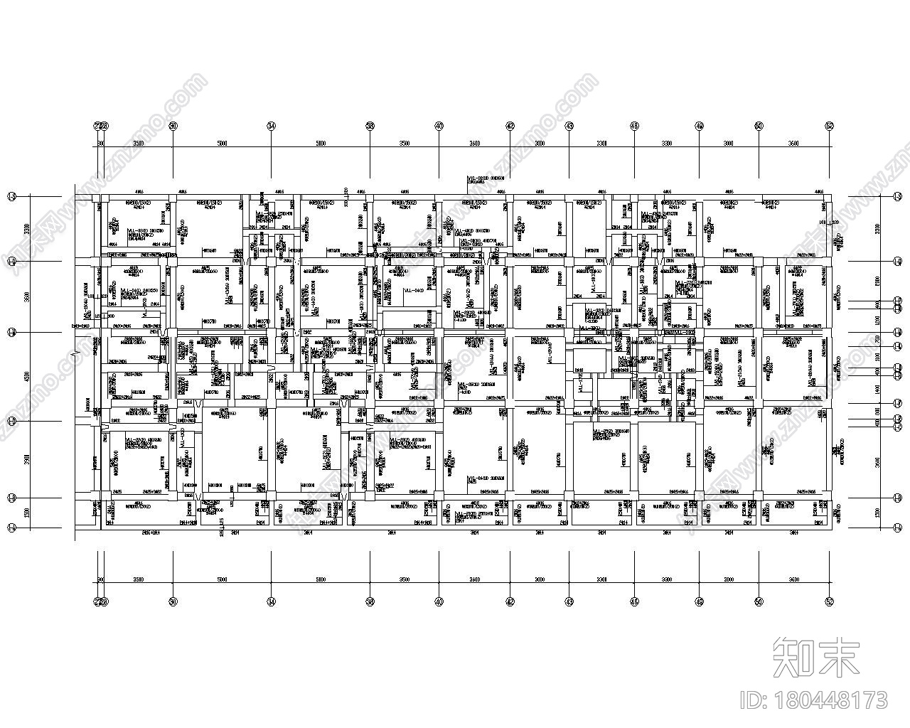 六层商住楼底框架结构设计施工图（CAD）cad施工图下载【ID:180448173】