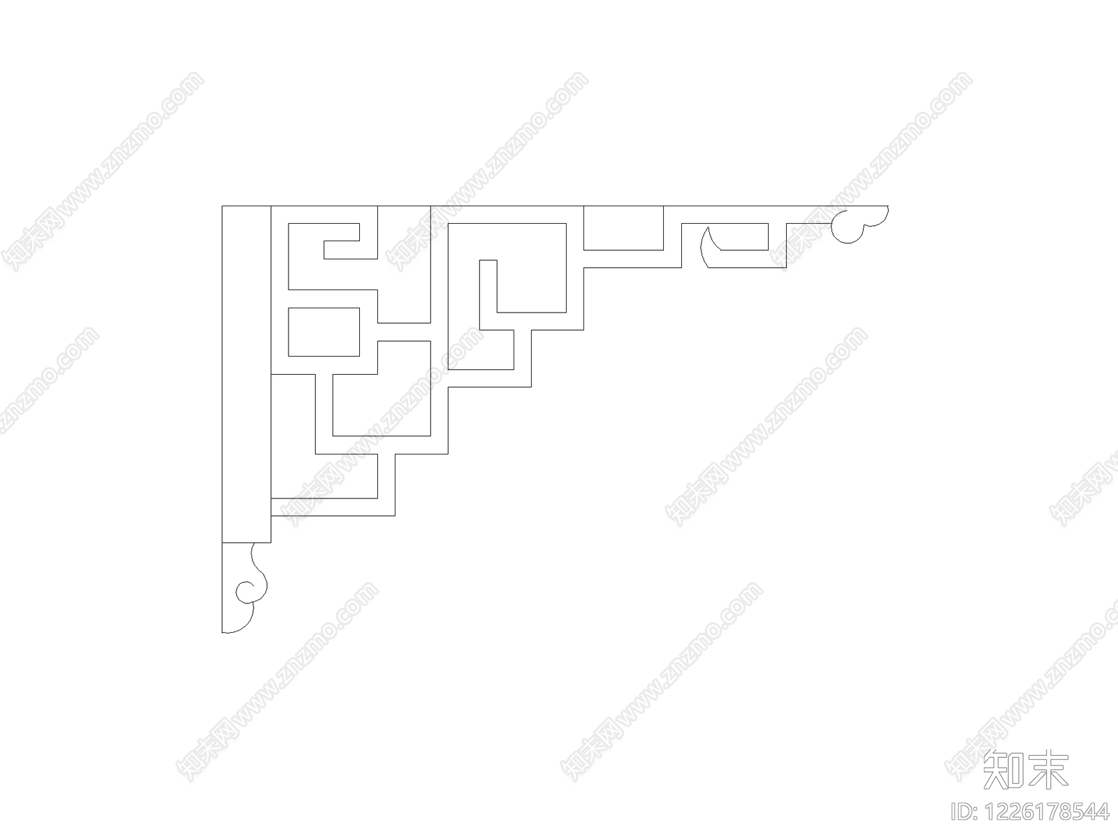 挑檐装饰构件CAD图纸