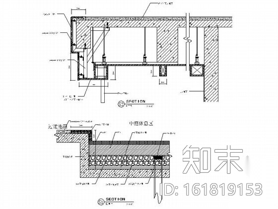 某会所室内中庭景观详图cad施工图下载【ID:161819153】