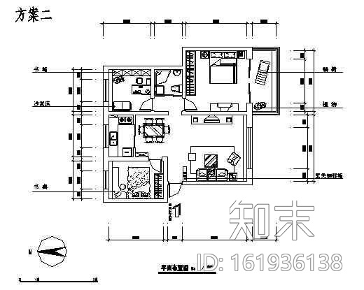 某住宅家装图cad施工图下载【ID:161936138】