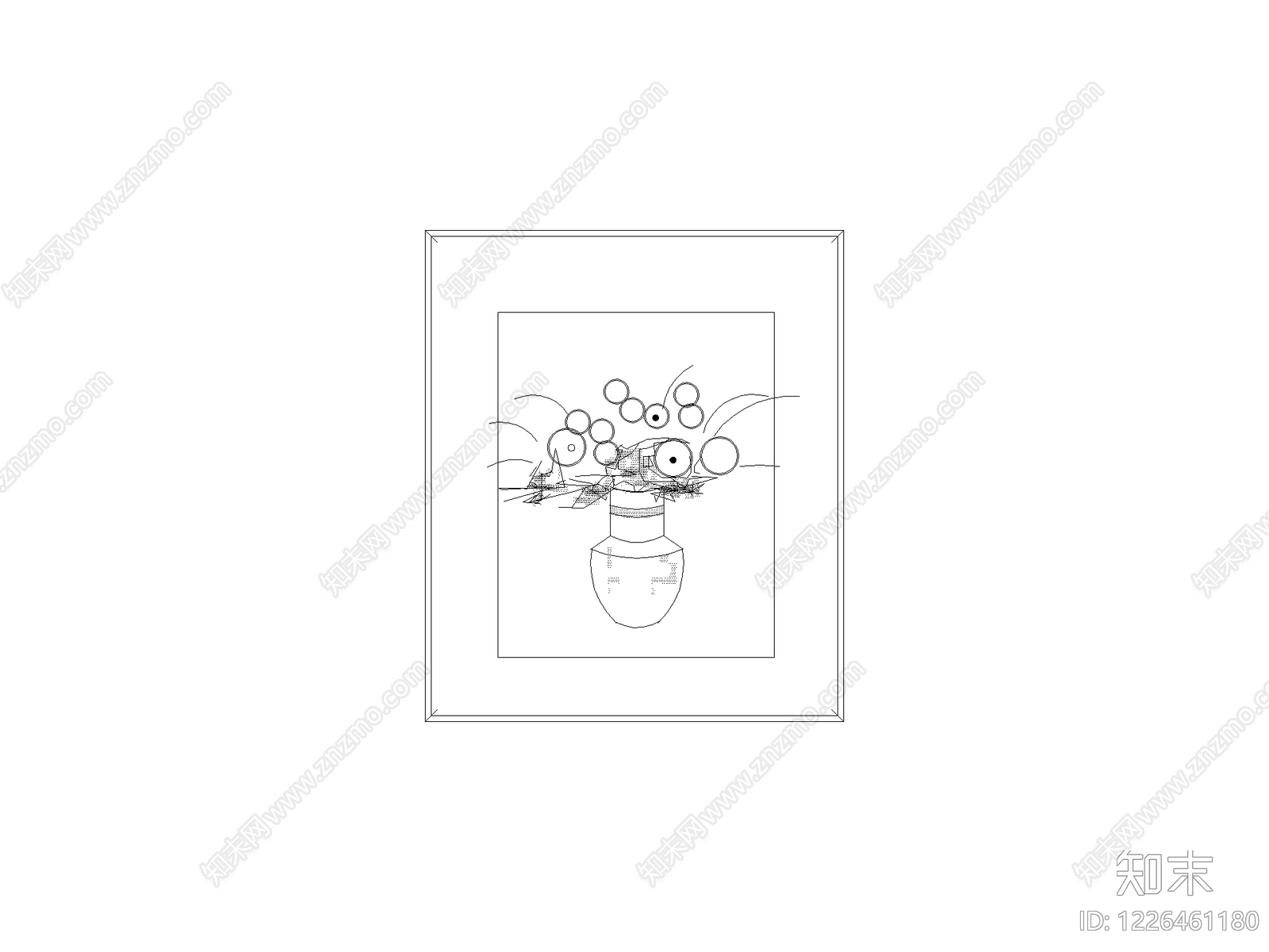 摆件cad施工图下载【ID:1226461180】