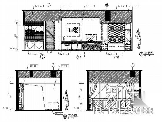 [重庆]国际大厦现代公寓样板房装修图（含示意图）cad施工图下载【ID:161709138】