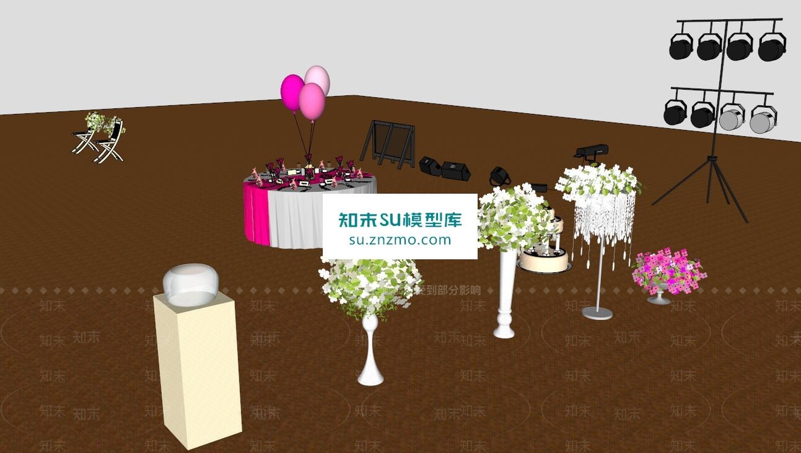 婚礼素材SU模型下载【ID:171081159】