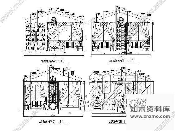 图块/节点酒店雪茄吧设计详图cad施工图下载【ID:832264736】