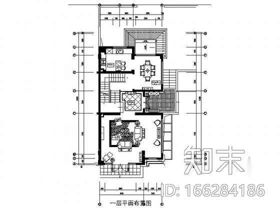 [昆山]美式风情三层别墅A户型样板房设计装修图（含方...cad施工图下载【ID:166284186】