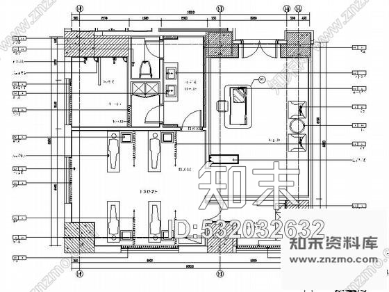 施工图扬州某酒店中医按摩室装修图施工图下载【ID:532032632】