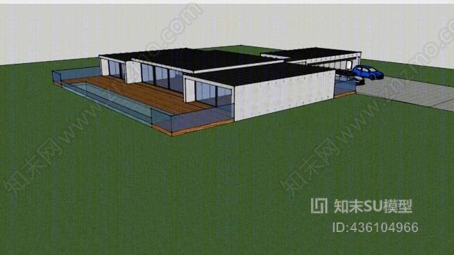 以特斯拉电气为主题的弹出式房屋。SU模型下载【ID:436104966】