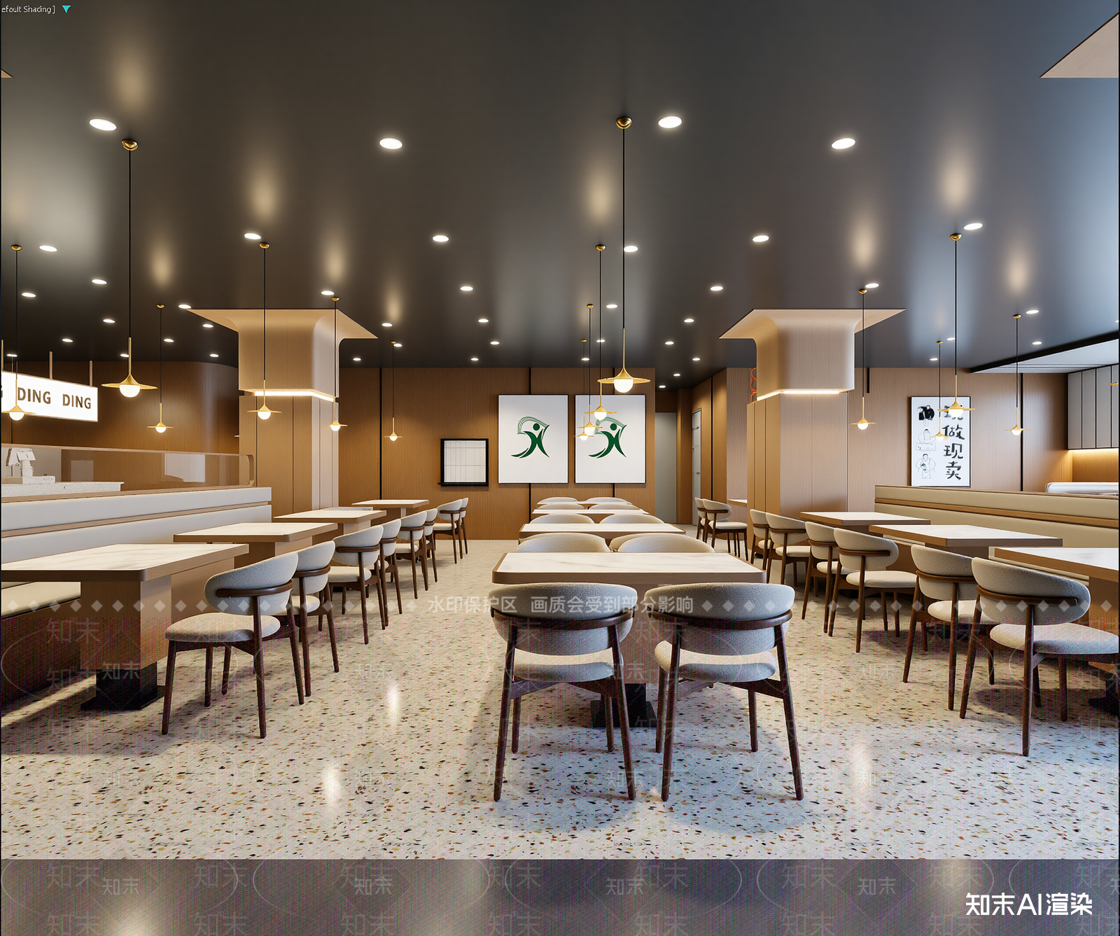 现代中餐厅3D模型下载【ID:1215920373】