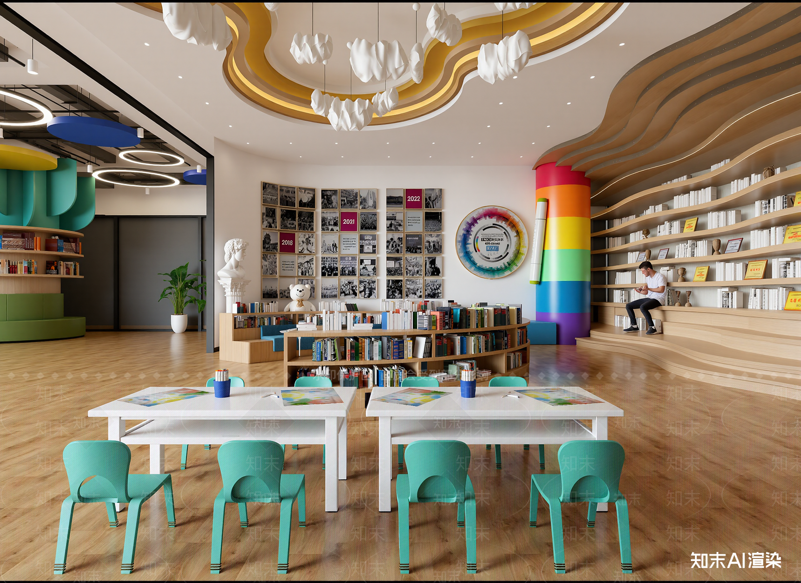 现代图书馆3D模型下载【ID:1214556933】