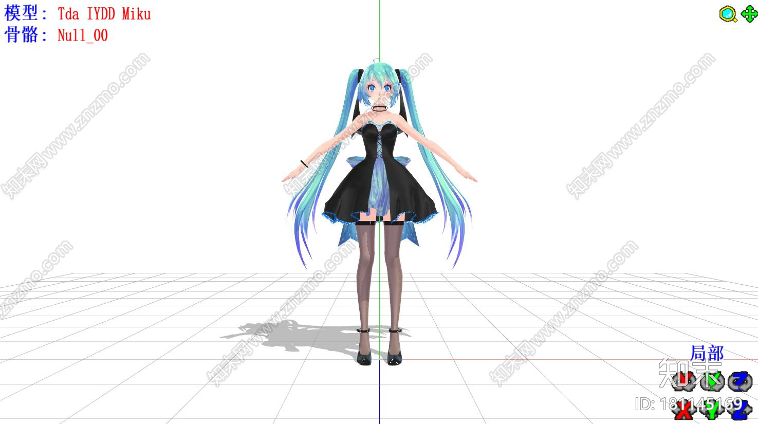 初音未来Miku小礼服mmd模型下载【ID:181145169】