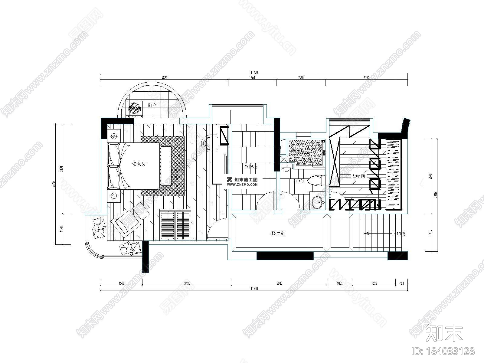 西安怡宝花园别墅CAD施工图下载施工图下载【ID:184033128】