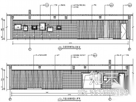 售楼处企业文化展示中心装修图cad施工图下载【ID:161699199】