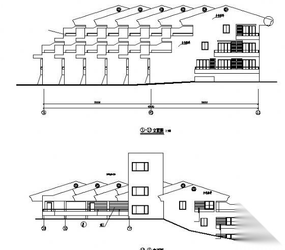 度假酒店建筑施工图cad施工图下载【ID:151522103】