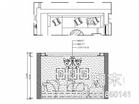 [南京]温馨浪漫现代两居室装修施工图（含效果）cad施工图下载【ID:161860141】