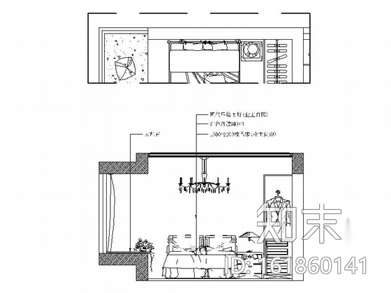 [南京]温馨浪漫现代两居室装修施工图（含效果）cad施工图下载【ID:161860141】