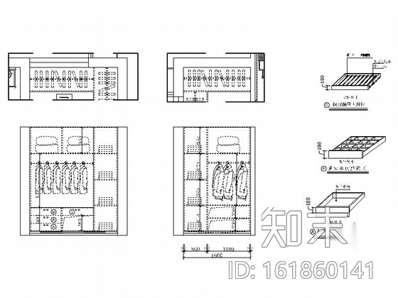 [南京]温馨浪漫现代两居室装修施工图（含效果）cad施工图下载【ID:161860141】