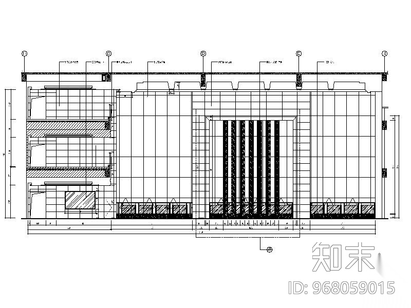 [吉林]某烟厂综合办公楼室内施工图（含效果）cad施工图下载【ID:968059015】