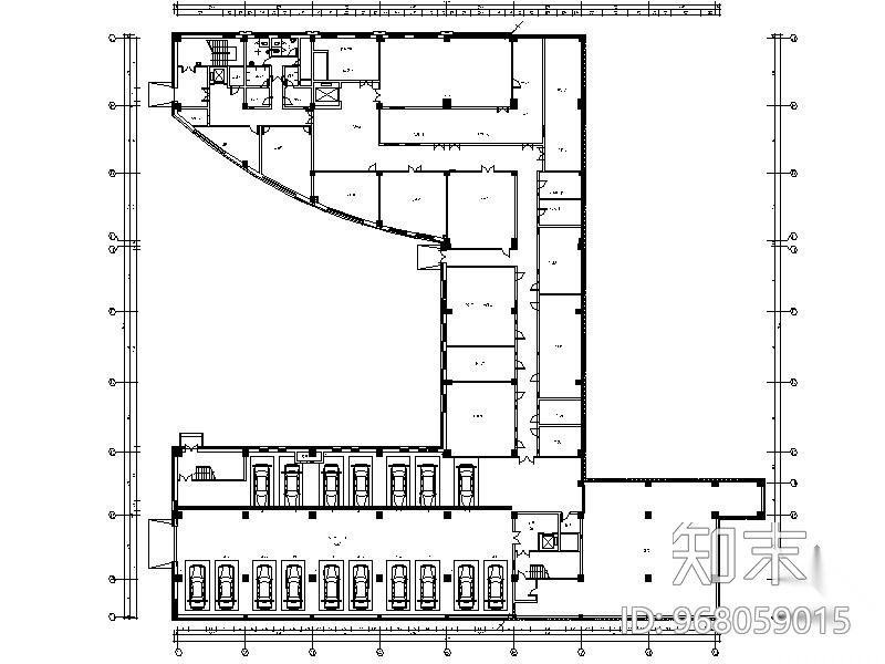 [吉林]某烟厂综合办公楼室内施工图（含效果）cad施工图下载【ID:968059015】