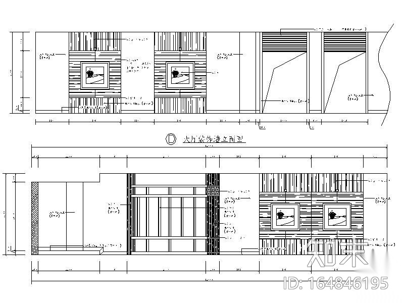 中式茶楼设计装修图施工图下载【ID:164846195】