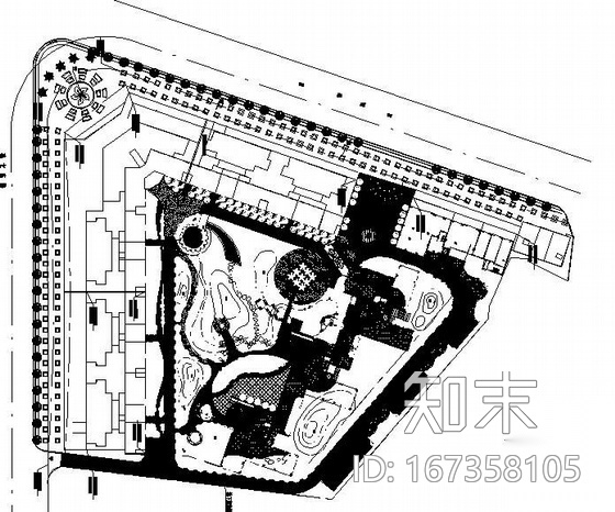 某小区中心小游园规划方案施工图下载【ID:167358105】