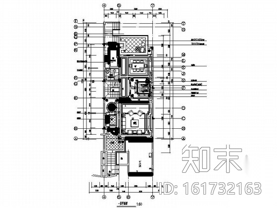 核心地区欧式风情三层别墅样板房装修设计施工图施工图下载【ID:161732163】