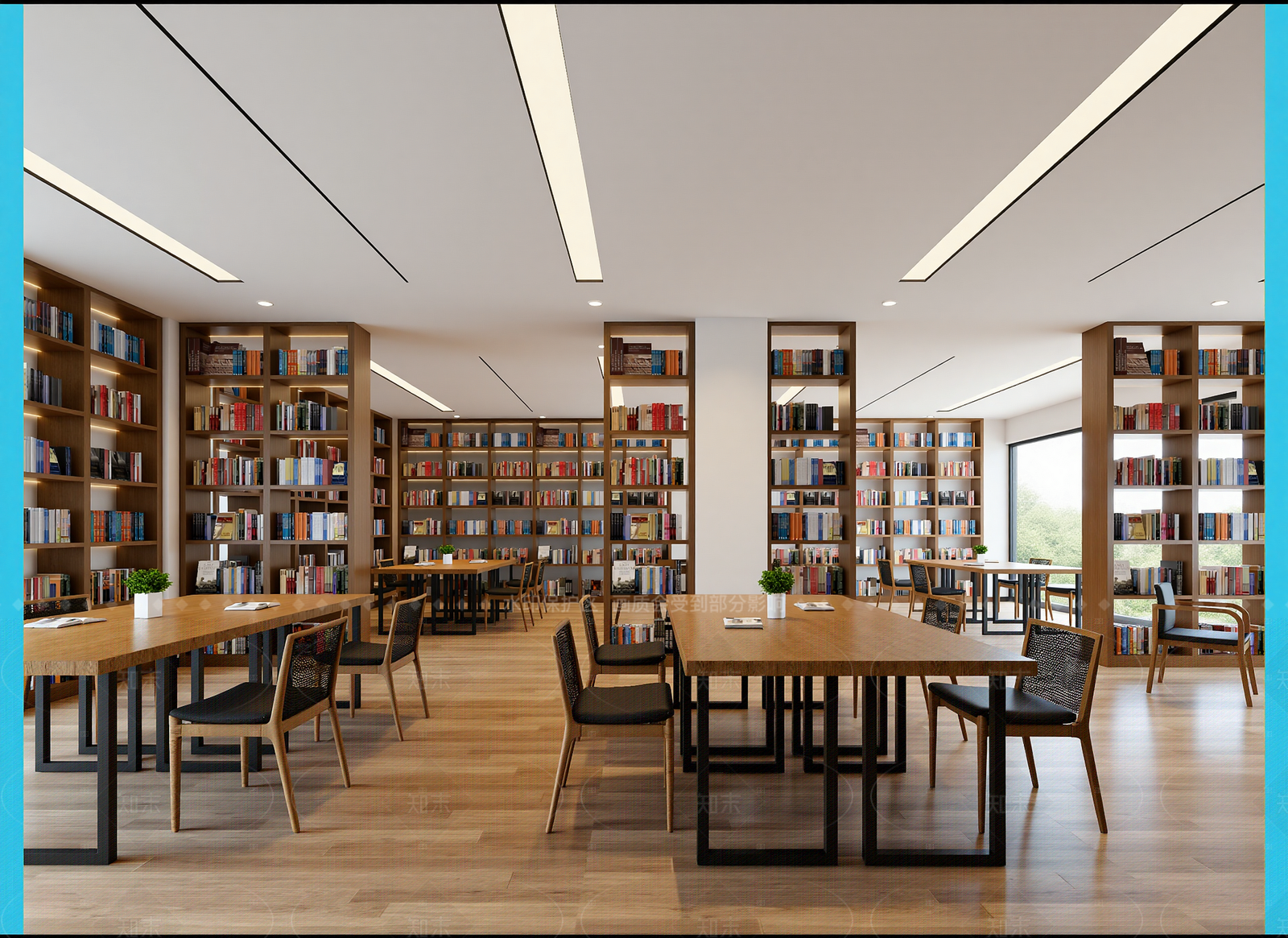 现代图书馆3D模型下载【ID:1214993528】