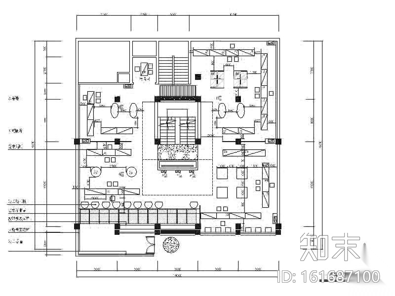 某珠宝展厅装修施工图（含实景）cad施工图下载【ID:161687100】