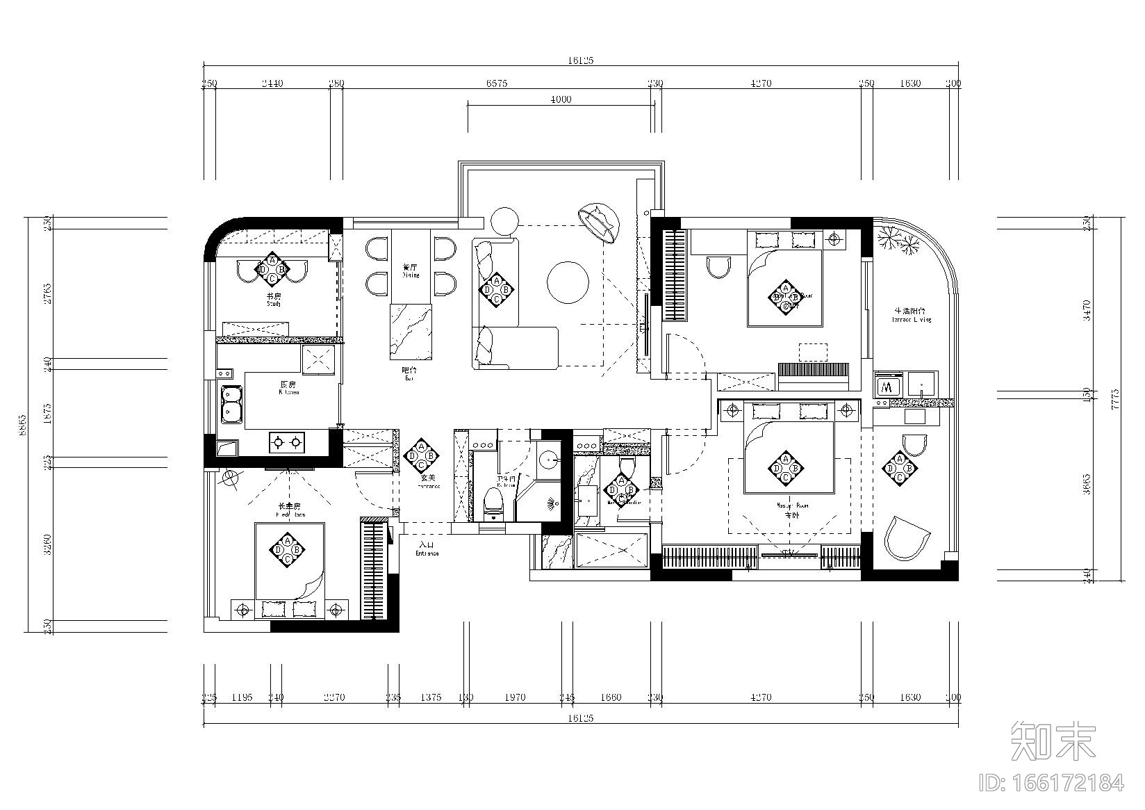 [浙江]-杭州融信学院府8-301室施工图+实景cad施工图下载【ID:166172184】