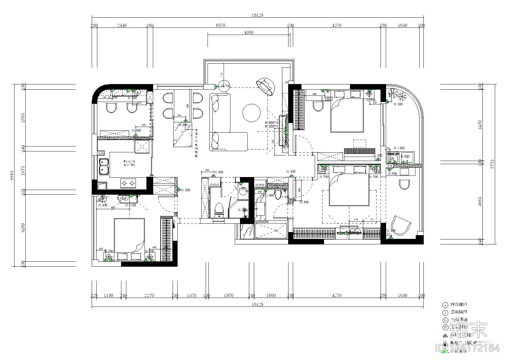 [浙江]-杭州融信学院府8-301室施工图+实景cad施工图下载【ID:166172184】