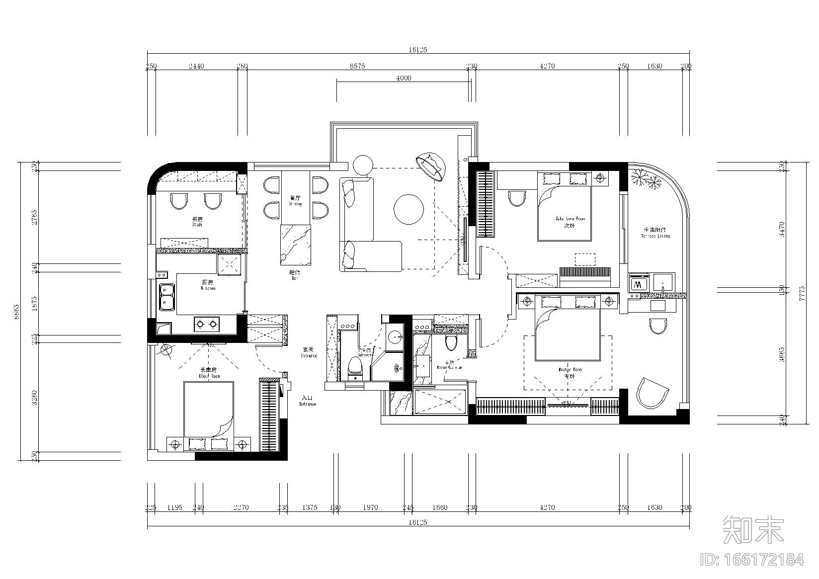 [浙江]-杭州融信学院府8-301室施工图+实景cad施工图下载【ID:166172184】