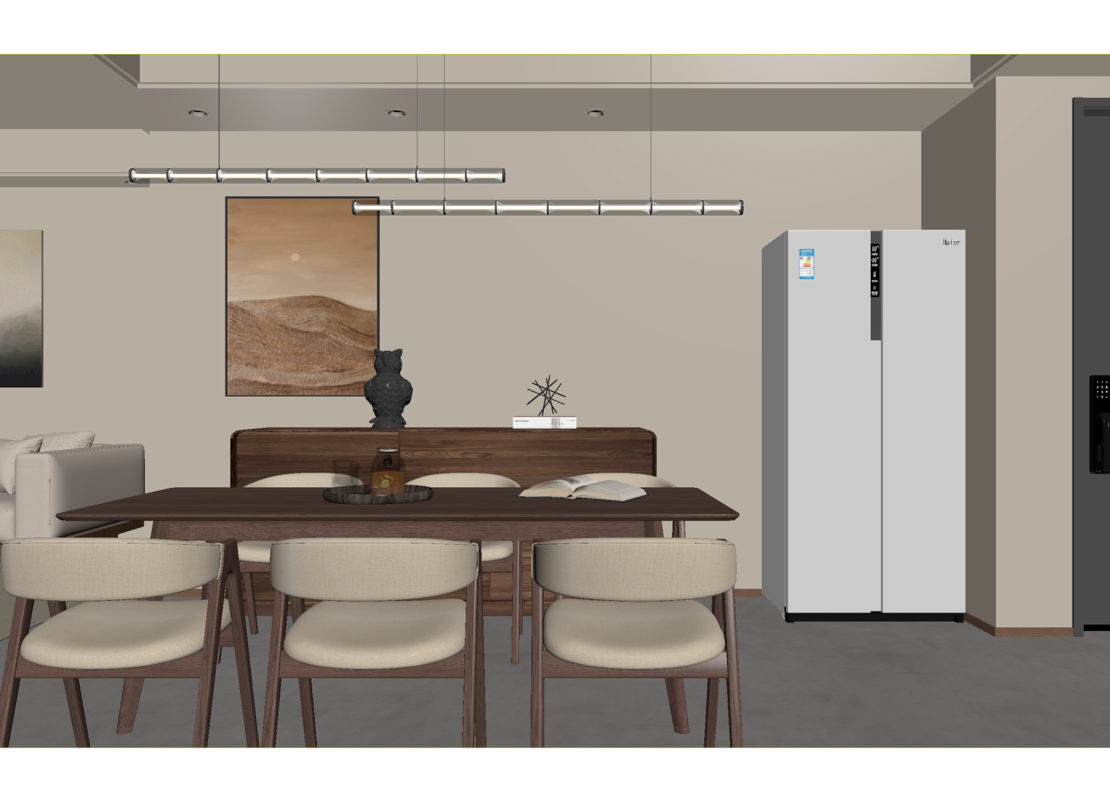 现代家居餐厅3D模型下载【ID:1214571544】