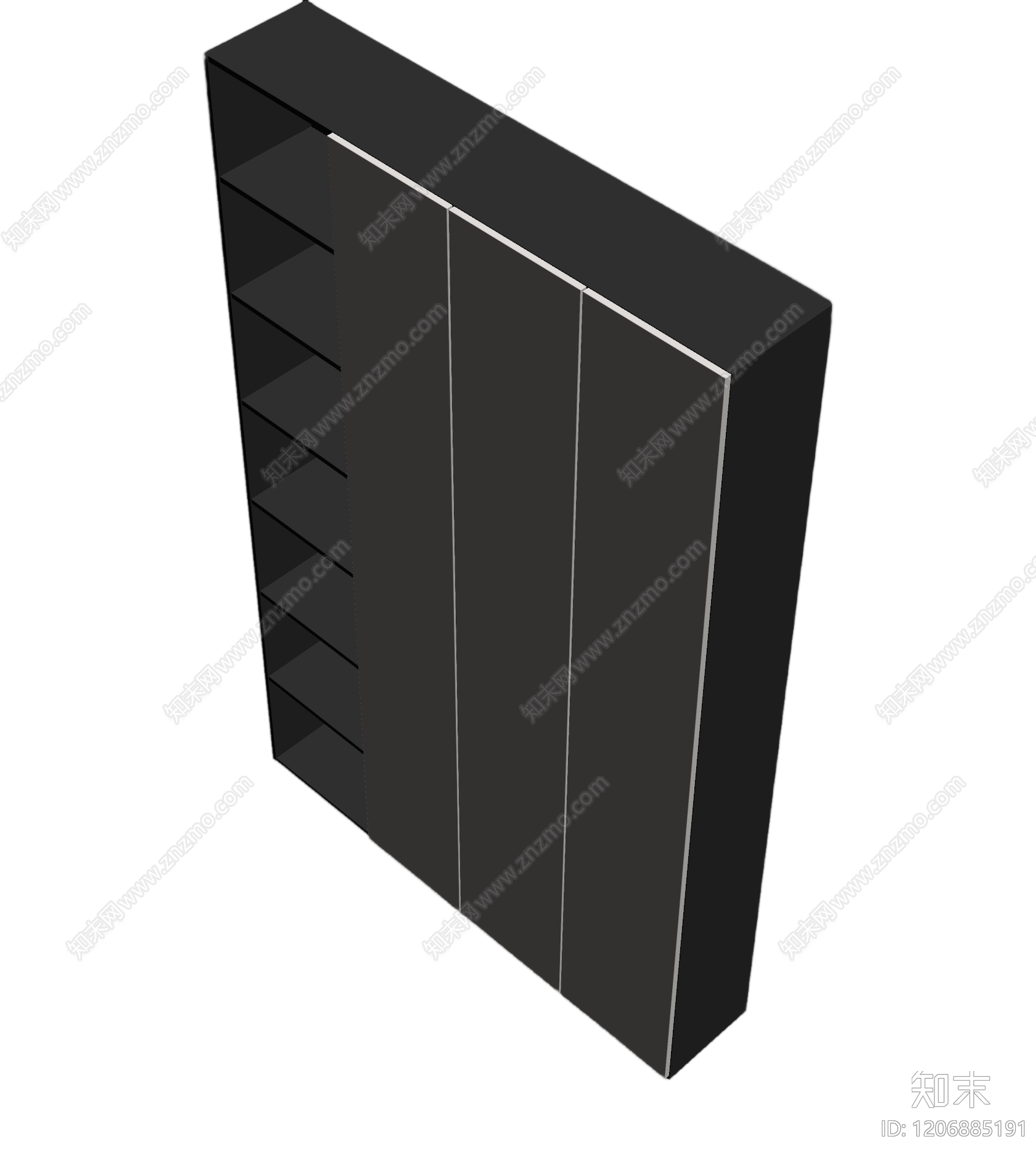 组合式储物柜3D模型下载【ID:1206885191】