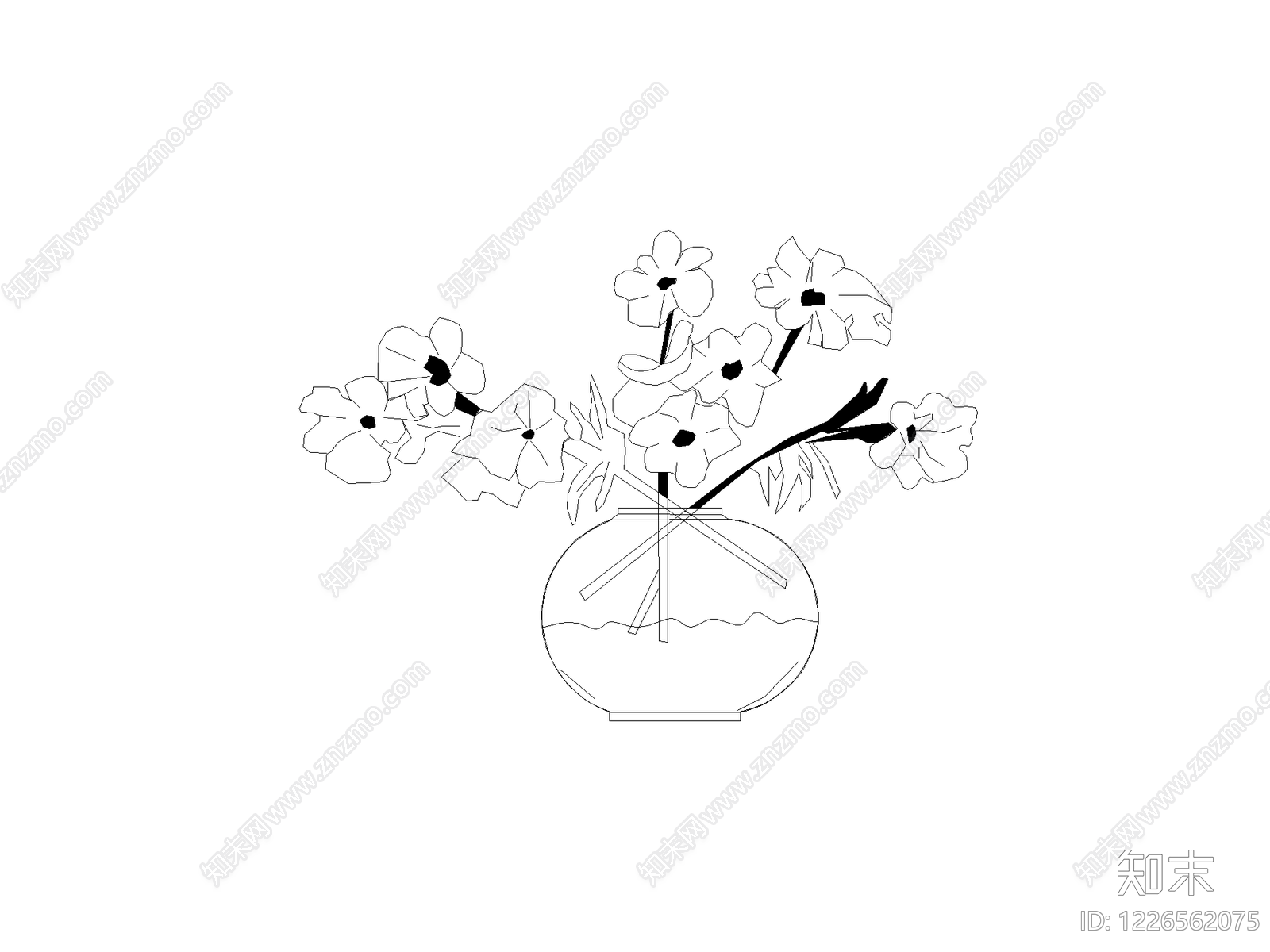 现代摆件CAD图纸