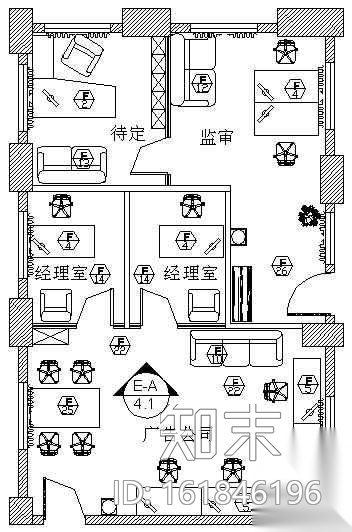 某办公室装修图cad施工图下载【ID:161846196】