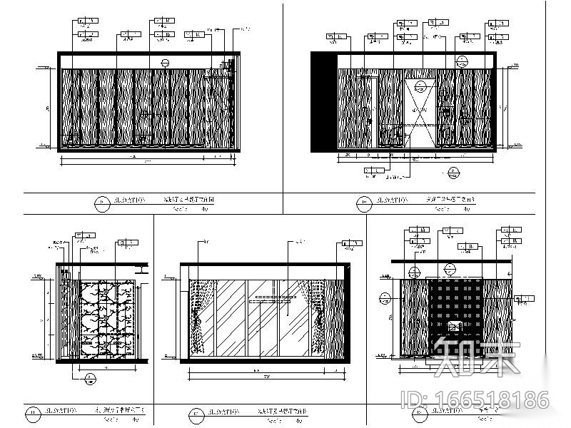 [深圳]精致简约大气样板间设计施工图（含实景图）cad施工图下载【ID:166518186】