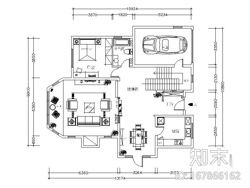 [北京]古典风格住宅施工图(含效果)cad施工图下载【ID:167866162】