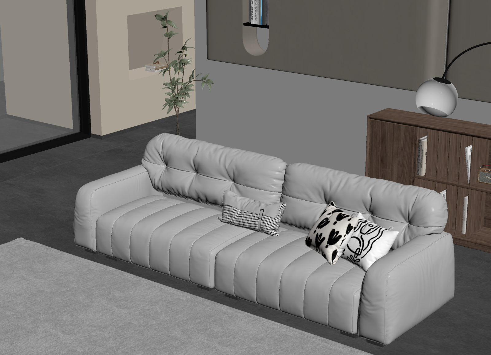 现代三人沙发3D模型下载【ID:1214581367】