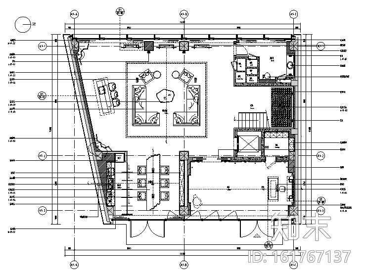 万科御河硅谷别墅样板房设计施工图（附效果图+物料表）cad施工图下载【ID:161767137】