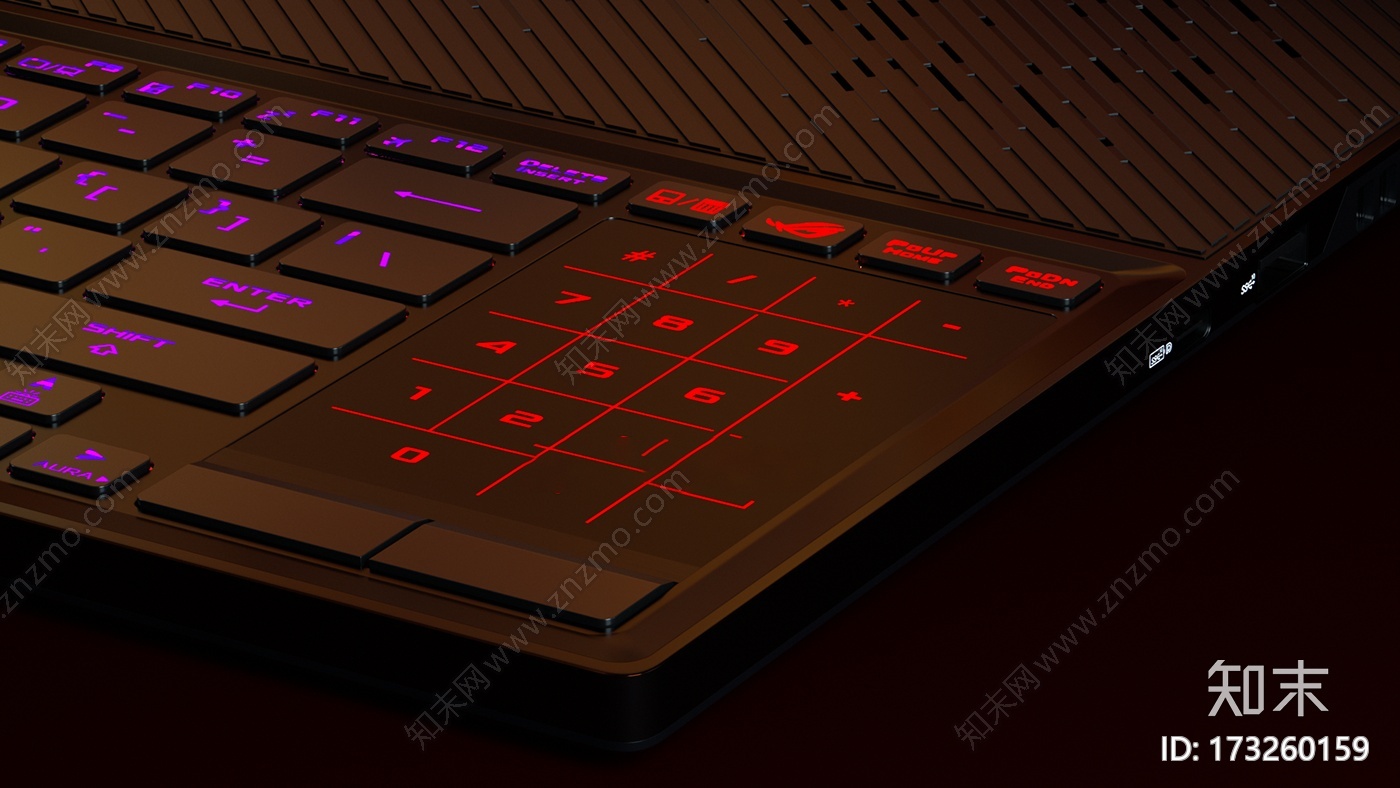 现代外星人笔记本电脑CG模型下载【ID:173260159】