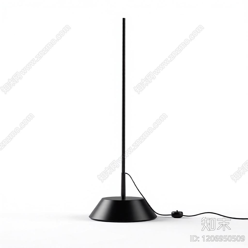黑色弧形落地灯3D模型下载【ID:1206950509】